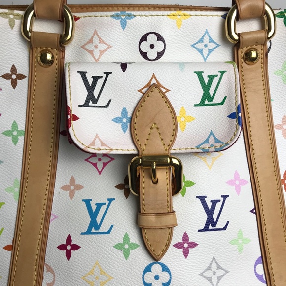 SOLD Louis Vuitton Aurelia MM White Multicolor - Picture 2 of 16